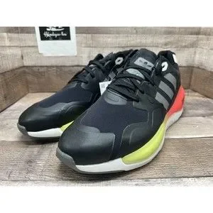 Adidas Originals ZX Alkyne Core Black/Orange/Neon FX6249 Men Size 12.5 New Size 12.5 - adidas ZX Alkyne Black - FX6249 for sale online  main image 2